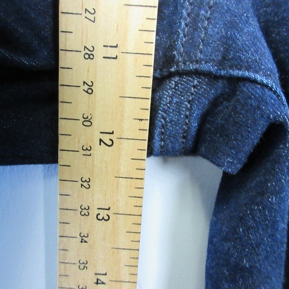 TEN Aritzia High Rise Flare Leg Jeans Women 27 Blue High Rise Dark Wash 620 - Picture 8 of 10